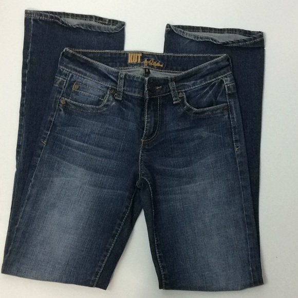 Kut from the Kloth Ladies Distressed Boot Jeans 2 - Picture 2 of 8